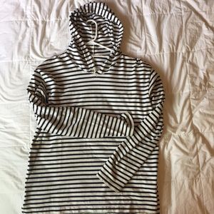 American Apparel Oversized Striped Hoodie